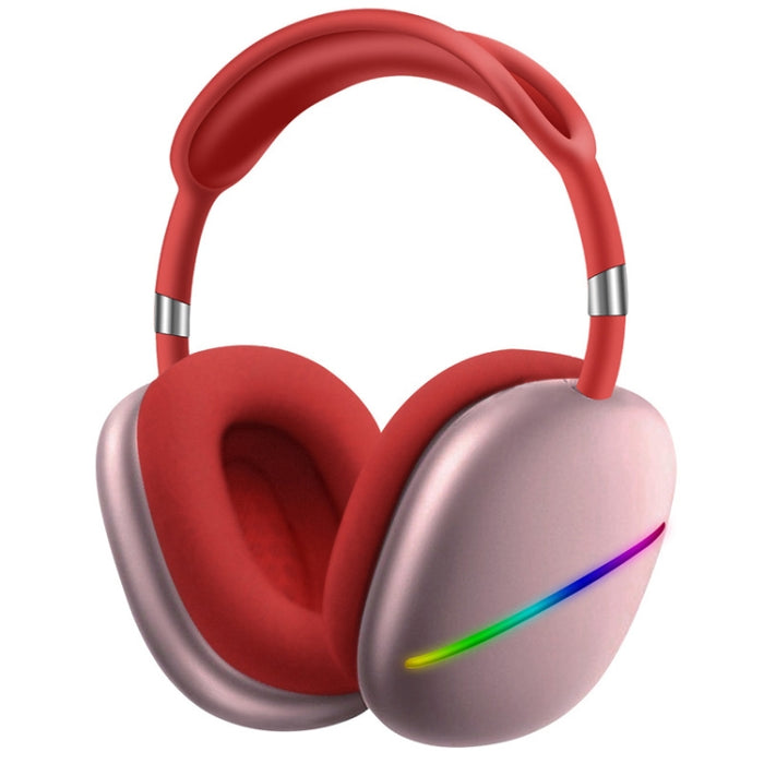 AKZ MAX10 Auriculares de música inalámbricos con Bluetooth RGB montados en la cabeza con micrófono, compatible con tarjeta TF