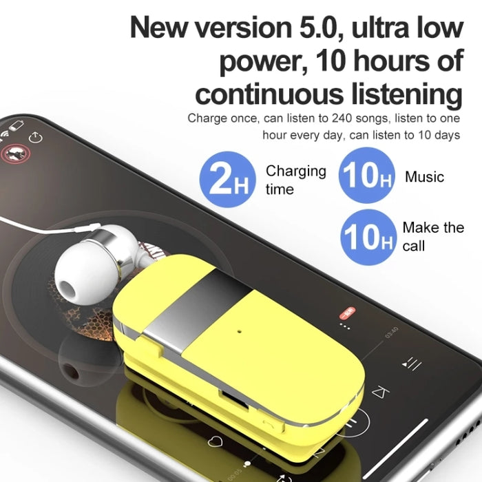 K53 Estéreo Auriculares inalámbricos con Bluetooth Llamadas Recordatorio Vibración Desgaste-Clip Controlador Auriculares Auriculares para teléfono