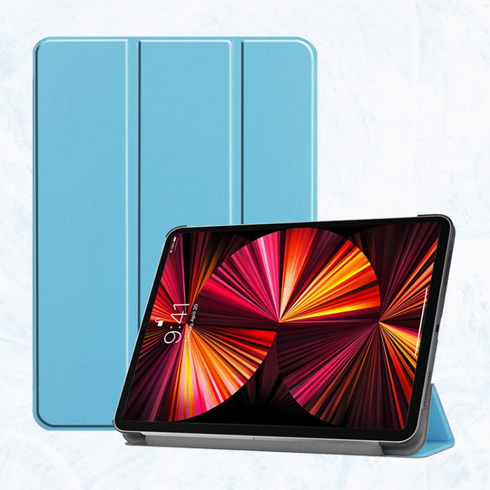 Funda ENKAY de 3 pliegues a prueba de golpes para PC, funda de cuero PU con textura Custer con soporte y función de reposo/activación para iPad Pro 11 2021/2020, For iPad Pro 11 2022 / 2021 / 2020