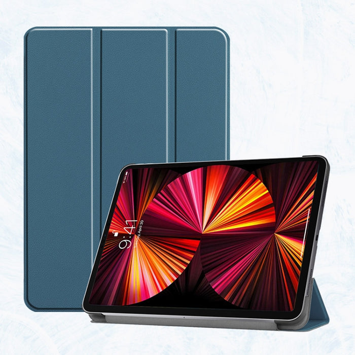 Funda ENKAY de 3 pliegues a prueba de golpes para PC, funda de cuero PU con textura Custer con soporte y función de reposo/activación para iPad Pro 11 2021/2020, For iPad Pro 11 2022 / 2021 / 2020