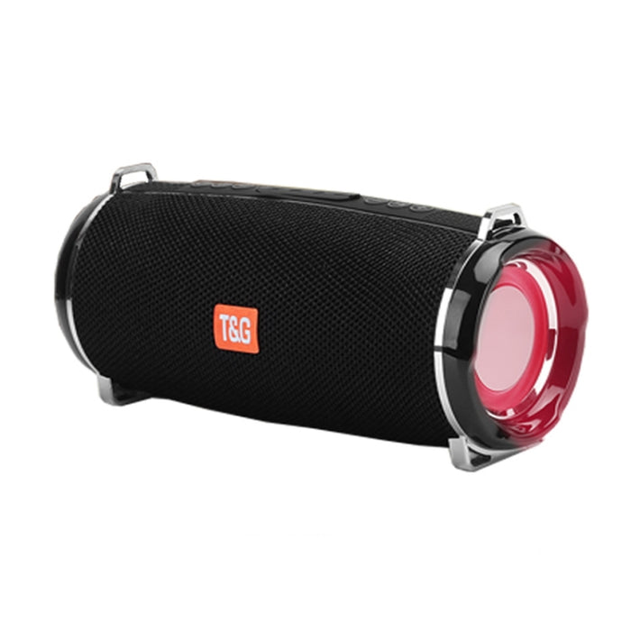 T&G TG192 LED Luz intermitente Bajo inalámbrico portátil Altavoz estéreo 3D Bluetooth, compatible con tarjeta FM / TF / USB