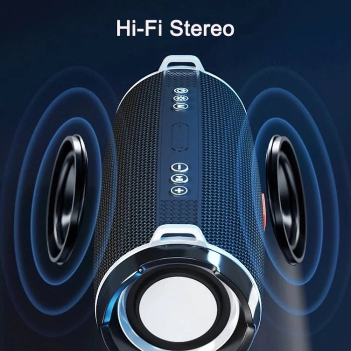T&G TG192 LED Luz intermitente Bajo inalámbrico portátil Altavoz estéreo 3D Bluetooth, compatible con tarjeta FM / TF / USB