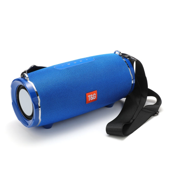 T&G TG187 Altavoz Bluetooth envolvente de bajos inalámbrico portátil a prueba de agua con correa para el hombro, compatible con tarjeta FM / TF