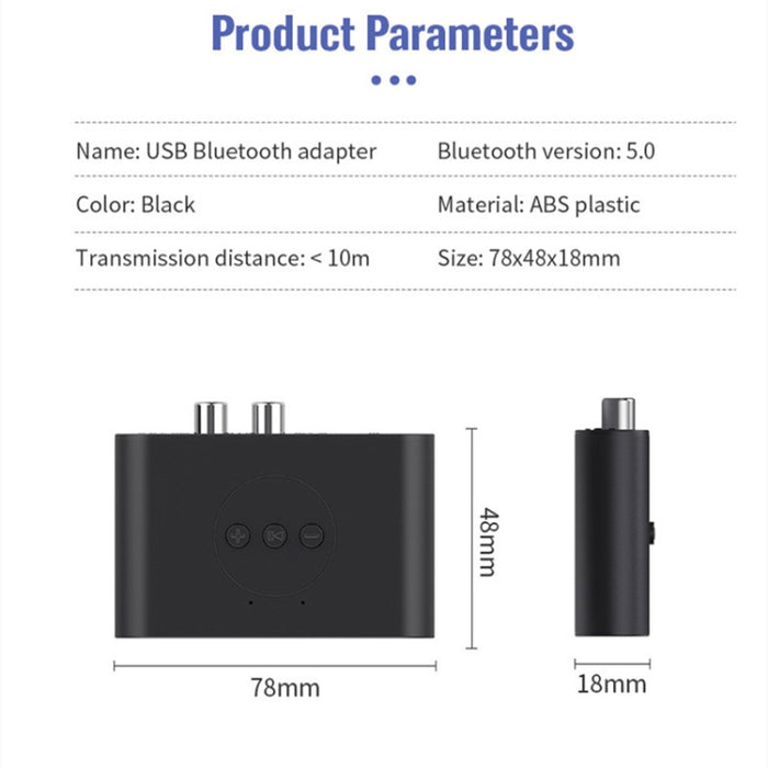 B21 Receptor de audio Bluetooth 5.0 Salida AUX RCA Reproducción de disco U
