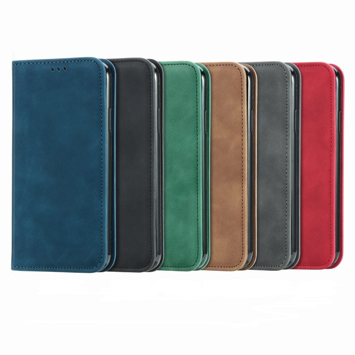 Retro Skin Feel Business Funda de cuero con tapa horizontal magnética con soporte y ranuras para tarjetas y billetera y marco de fotos, For iPhone 13 Pro Max, For  iPhone 13 Pro, For iPhone 13, For iPhone 13 mini