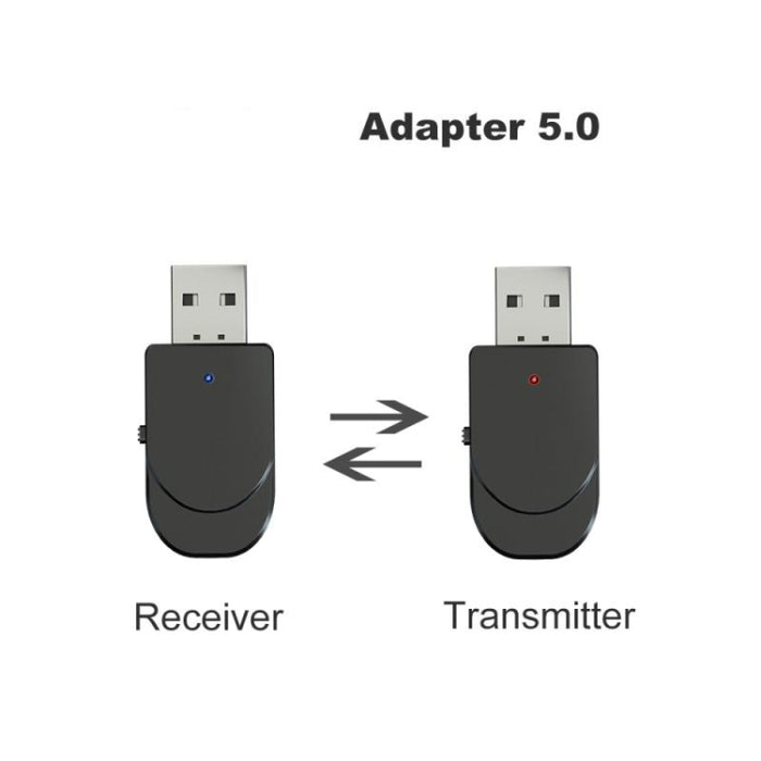 KN330 2 en 1 USB Bluetooth 5.0 Adaptador Receptor Inalámbrico Transmisor para Computadora TV Coche