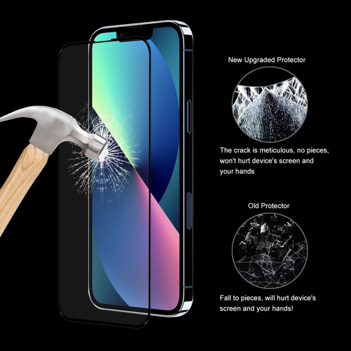ENKAY Hat-Prince Full Glue 0.26mm 9H 2.5D Protector de pantalla de vidrio templado Película de cobertura completa, For iPhone 13 mini, For iPhone 13 / 13 Pro, For iPhone 13 Pro Max