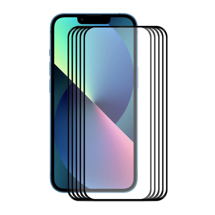 5 uds ENKAY Hat-Prince Full Glue 0,26mm 9H 2.5D Protector de pantalla de vidrio templado película de cobertura completa, For iPhone 13 mini 5pcs, For iPhone 13 / 13 Pro 5pcs, For iPhone 13 Pro Max 5pcs