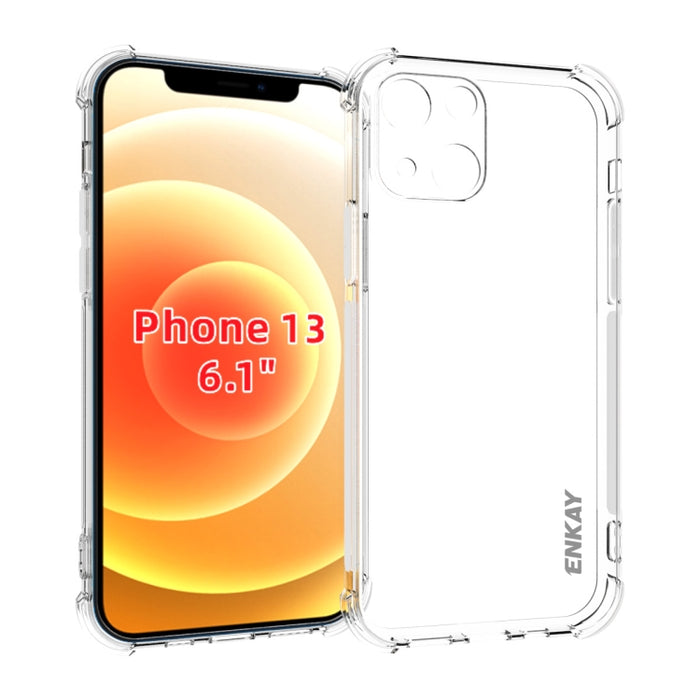 Hat-Prince ENKAY Clear TPU a prueba de golpes Soft Case Drop Protection Cover, For iPhone 13 mini, For iPhone 13, For iPhone 13 Pro, For iPhone 13 Pro Max