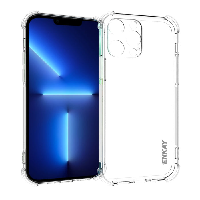 Hat-Prince ENKAY Clear TPU a prueba de golpes Soft Case Drop Protection Cover, For iPhone 13 mini, For iPhone 13, For iPhone 13 Pro, For iPhone 13 Pro Max