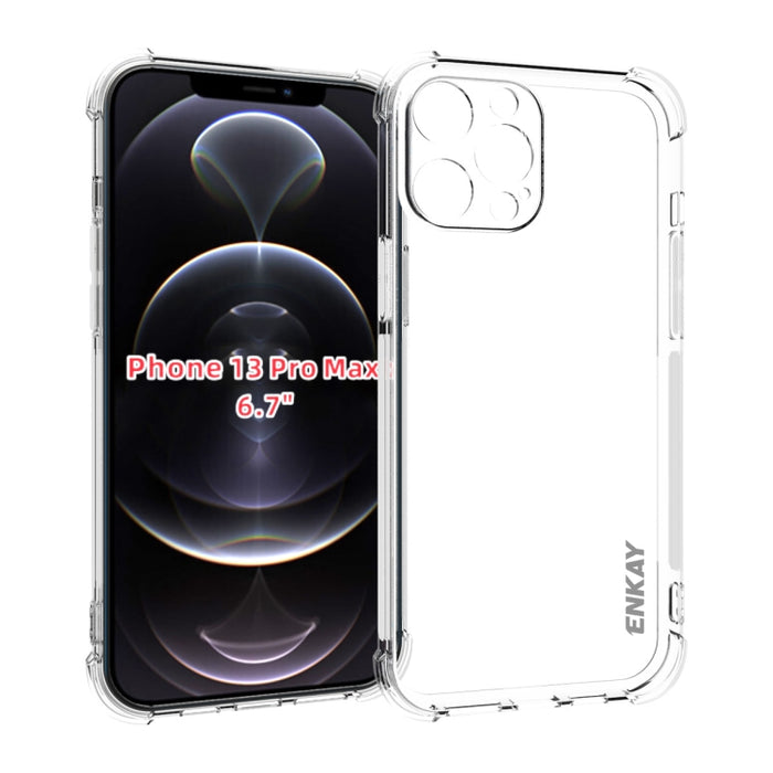 Hat-Prince ENKAY Clear TPU a prueba de golpes Soft Case Drop Protection Cover, For iPhone 13 mini, For iPhone 13, For iPhone 13 Pro, For iPhone 13 Pro Max