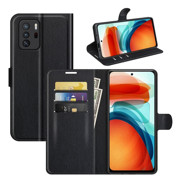 Para Xiaomi Redmi Note 10 Pro 5G China / Poco X3 GT Litchi Texture Funda protectora con tapa horizontal con soporte, ranuras para tarjetas y billetera, For For Xiaomi Poco X3 GT, For Xiaomi Redmi Note 10 Pro India