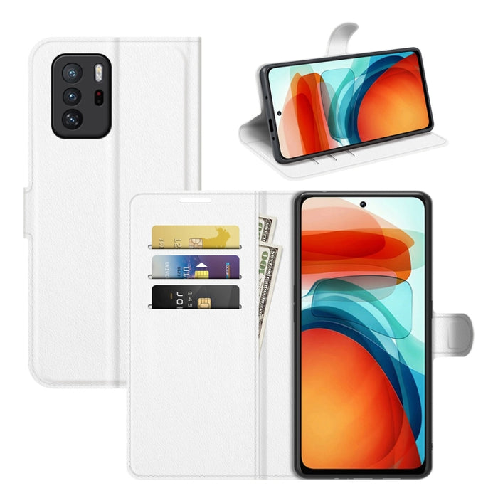 Para Xiaomi Redmi Note 10 Pro 5G China / Poco X3 GT Litchi Texture Funda protectora con tapa horizontal con soporte, ranuras para tarjetas y billetera, For For Xiaomi Poco X3 GT, For Xiaomi Redmi Note 10 Pro India