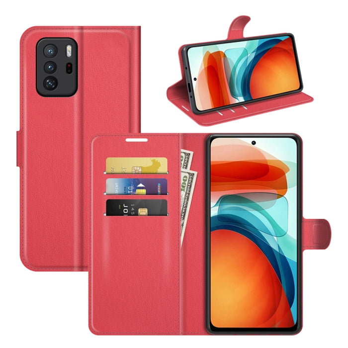 Para Xiaomi Redmi Note 10 Pro 5G China / Poco X3 GT Litchi Texture Funda protectora con tapa horizontal con soporte, ranuras para tarjetas y billetera, For For Xiaomi Poco X3 GT, For Xiaomi Redmi Note 10 Pro India