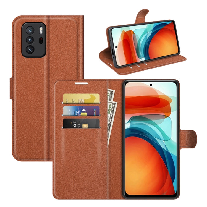 Para Xiaomi Redmi Note 10 Pro 5G China / Poco X3 GT Litchi Texture Funda protectora con tapa horizontal con soporte, ranuras para tarjetas y billetera, For For Xiaomi Poco X3 GT, For Xiaomi Redmi Note 10 Pro India