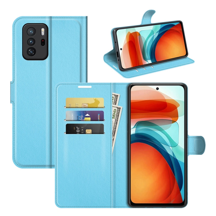 Para Xiaomi Redmi Note 10 Pro 5G China / Poco X3 GT Litchi Texture Funda protectora con tapa horizontal con soporte, ranuras para tarjetas y billetera, For For Xiaomi Poco X3 GT, For Xiaomi Redmi Note 10 Pro India