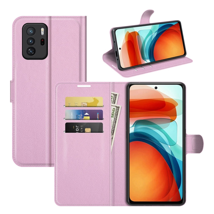 Para Xiaomi Redmi Note 10 Pro 5G China / Poco X3 GT Litchi Texture Funda protectora con tapa horizontal con soporte, ranuras para tarjetas y billetera, For For Xiaomi Poco X3 GT, For Xiaomi Redmi Note 10 Pro India