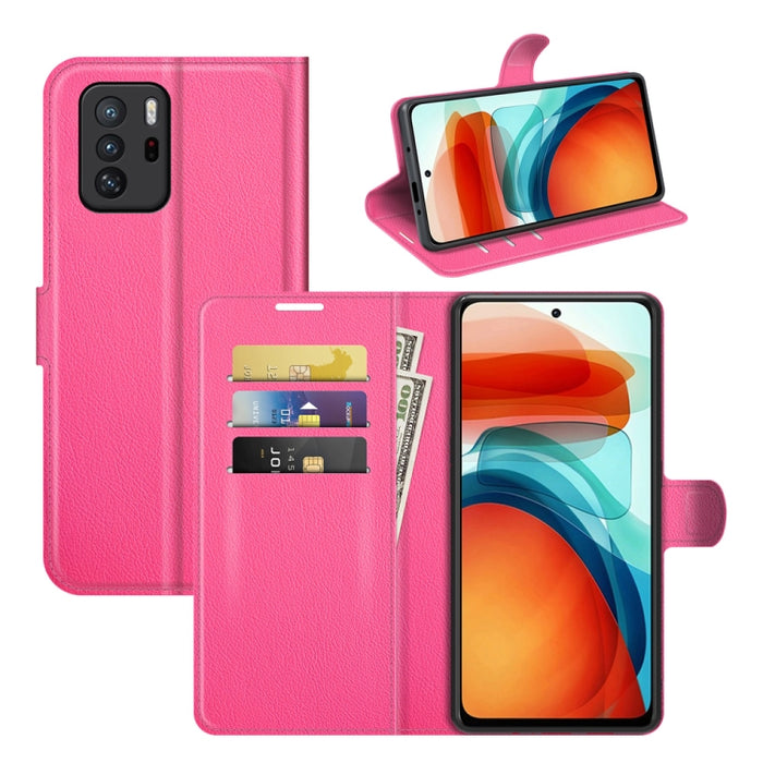 Para Xiaomi Redmi Note 10 Pro 5G China / Poco X3 GT Litchi Texture Funda protectora con tapa horizontal con soporte, ranuras para tarjetas y billetera, For For Xiaomi Poco X3 GT, For Xiaomi Redmi Note 10 Pro India