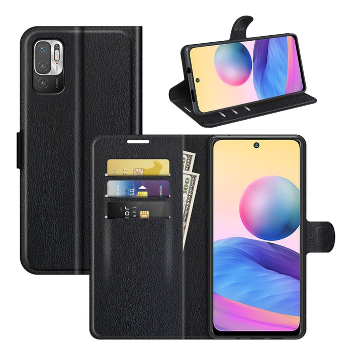 Para Xiaomi Redmi Note 10 5G / Poco M3 Pro 5G Litchi Texture Funda protectora con tapa horizontal con soporte, ranuras para tarjetas y billetera, For Xiaomi Poco M3 Pro 5G