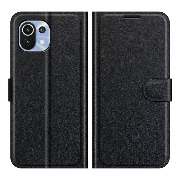 Para Xiaomi Mi 11 Lite Litchi Texture Funda protectora con tapa horizontal con soporte y ranuras para tarjetas y billetera, For Xiaomi Mi 11 Lite