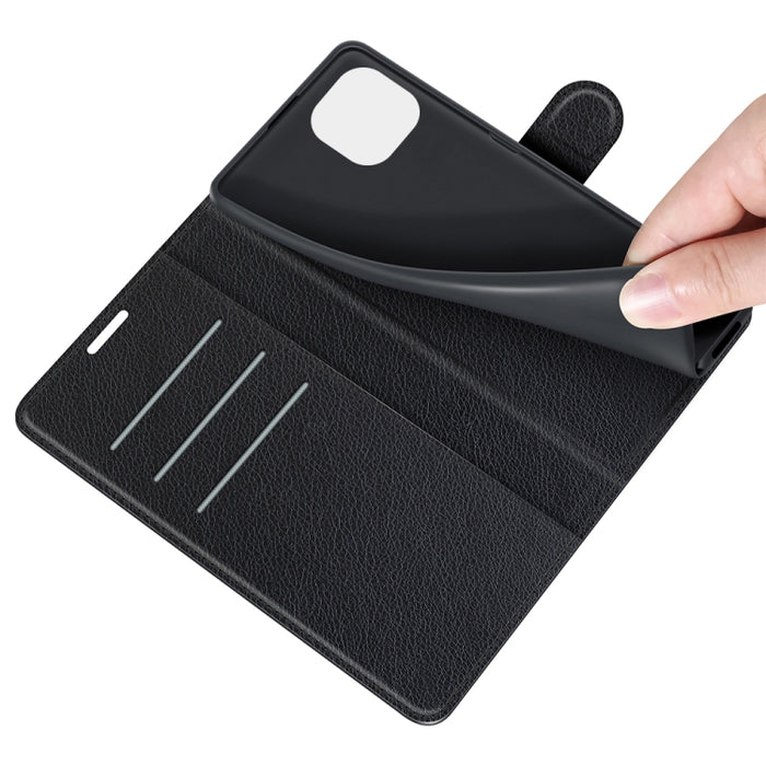 Para Xiaomi Mi 11 Lite Litchi Texture Funda protectora con tapa horizontal con soporte y ranuras para tarjetas y billetera, For Xiaomi Mi 11 Lite