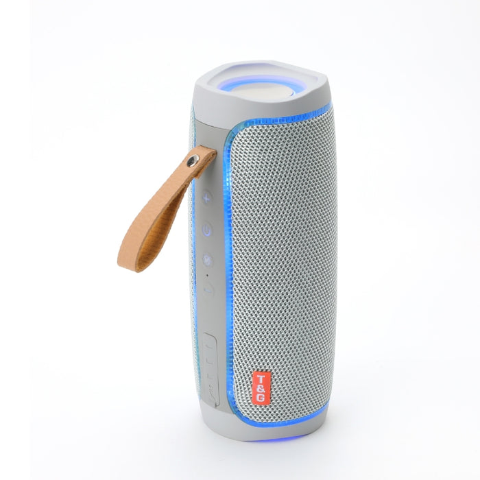 T&G TG287 Luz intermitente LED Altavoz Bluetooth Estéreo inalámbrico portátil Subwoofer bajo FM / TF / USB