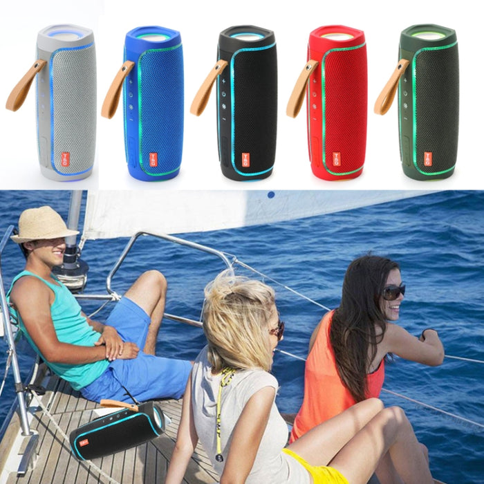 T&G TG287 Luz intermitente LED Altavoz Bluetooth Estéreo inalámbrico portátil Subwoofer bajo FM / TF / USB
