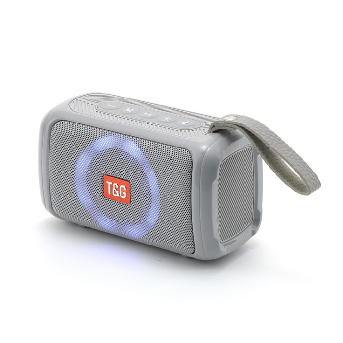 T&G TG193 Altavoz Bluetooth portátil Luz LED Subwoofer impermeable para exteriores Compatible con tarjeta TF / Radio FM / AUX
