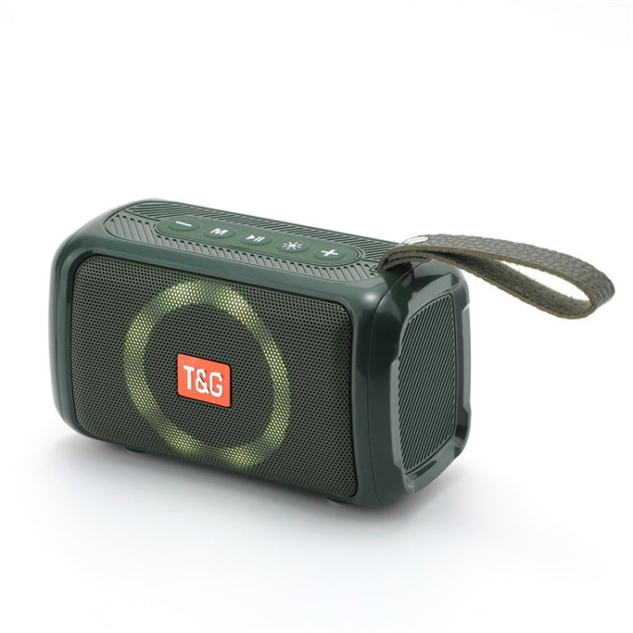T&G TG193 Altavoz Bluetooth portátil Luz LED Subwoofer impermeable para exteriores Compatible con tarjeta TF / Radio FM / AUX