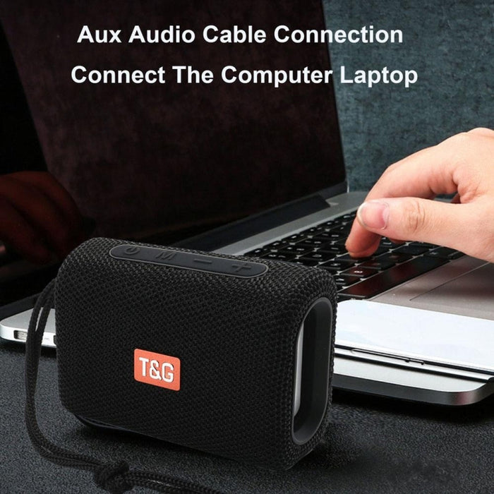 T & G TG313 portátil al aire libre impermeable Bluetooth altavoz Subwoofer soporte TF tarjeta FM Radio AUX
