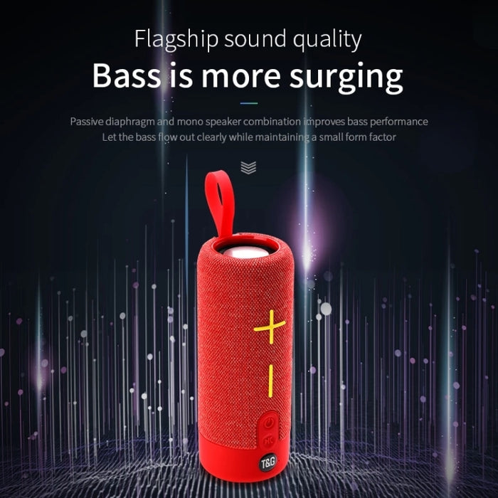 T&G TG619 Altavoz inalámbrico Bluetooth portátil Impermeable Subwoofer de graves para exteriores Soporte AUX TF USB