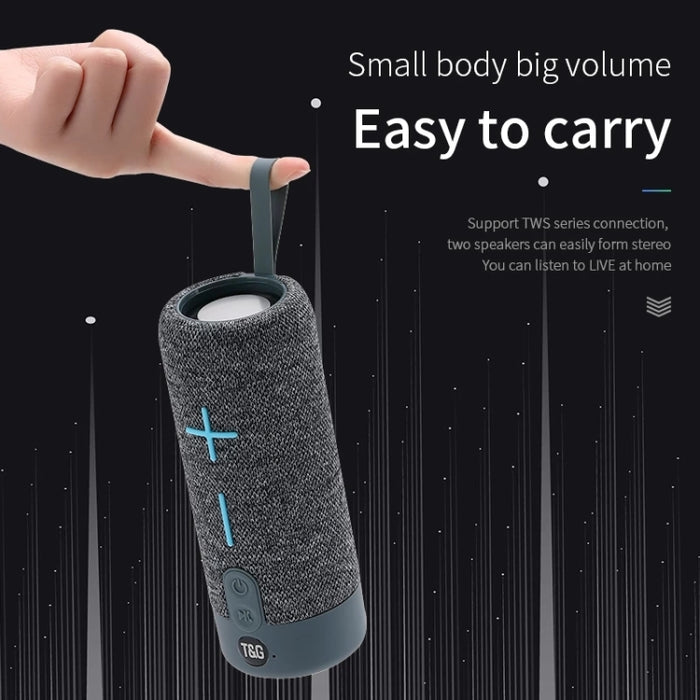 T&G TG619 Altavoz inalámbrico Bluetooth portátil Impermeable Subwoofer de graves para exteriores Soporte AUX TF USB