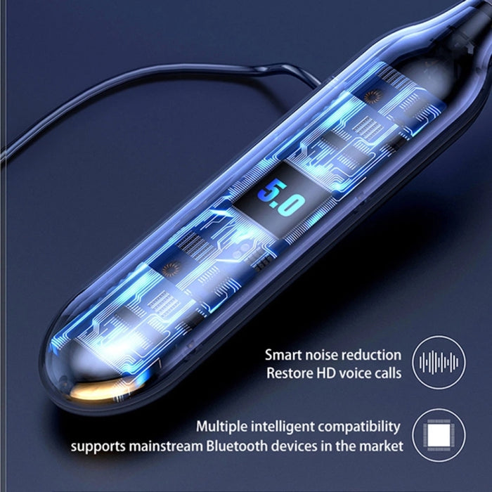 Auriculares estéreo magnéticos con banda para el cuello 960 con pantalla LED compatible con tarjeta TF