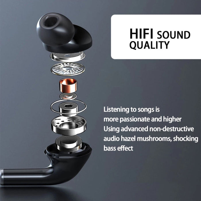 Auriculares estéreo magnéticos con banda para el cuello 960 con pantalla LED compatible con tarjeta TF