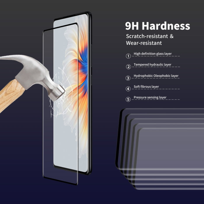 Para Xiaomi Mix 4 ENKAY Hat-Prince 3D curvo a prueba de explosiones película de cobertura completa Protector de vidrio templado doblado por calor, 1 PCS, 2 PCS, 5 PCS