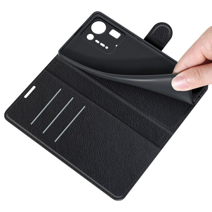Para Xiaomi Mix 4 Litchi Texture Funda protectora con tapa horizontal con soporte y ranuras para tarjetas y billetera, For Xiaomi Mix 4