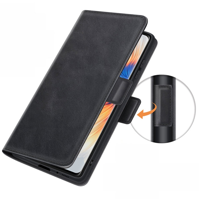 Para Xiaomi Mix 4 Estuche de cuero con tapa horizontal con hebilla magnética de doble cara con soporte y ranuras para tarjetas y billetera