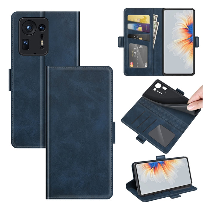 Para Xiaomi Mix 4 Estuche de cuero con tapa horizontal con hebilla magnética de doble cara con soporte y ranuras para tarjetas y billetera