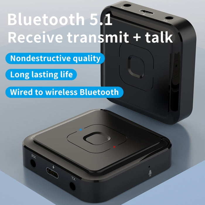 BT-22 5.1 Receptor y transmisor Bluetooth 2 en 1 Admite llamadas de voz
