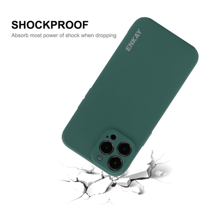 Hat-Prince ENKAY Funda protectora de silicona líquida a prueba de golpes para iPhone 13 Pro Max, For iPhone 13 Pro Max