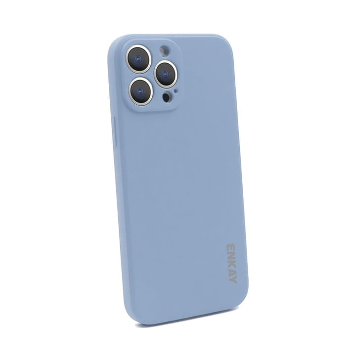 Hat-Prince ENKAY Funda protectora de silicona líquida a prueba de golpes Funda protectora contra caídas + Protector de pantalla de vidrio templado 9H para iPhone 13 Pro, For iPhone 13 Pro
