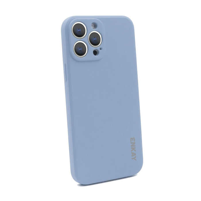 Hat-Prince ENKAY Funda protectora de silicona líquida a prueba de golpes Funda protectora contra caídas + Película protectora de vidrio templado de cobertura completa para iPhone 13 Pro Max, For iPhone 13 Pro Max