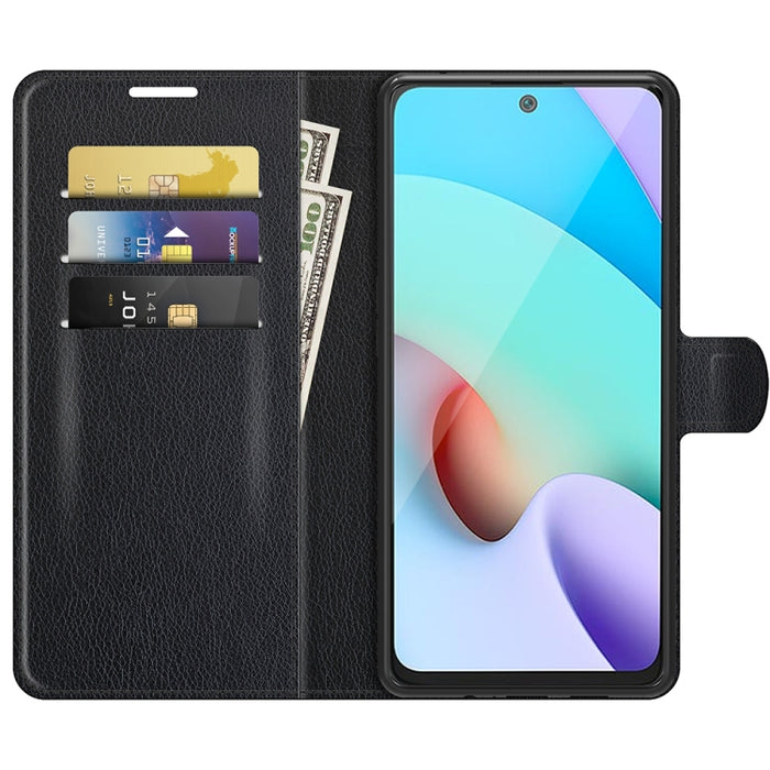 Para Xiaomi Redmi 10 Litchi Texture Funda protectora con tapa horizontal con soporte y ranuras para tarjetas y billetera, For Xiaomi Redmi 10