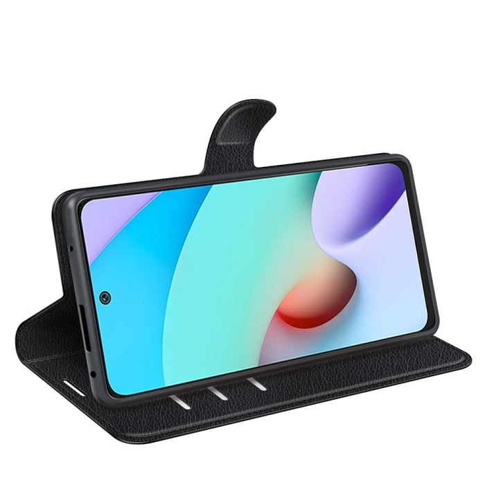 Para Xiaomi Redmi 10 Litchi Texture Funda protectora con tapa horizontal con soporte y ranuras para tarjetas y billetera, For Xiaomi Redmi 10
