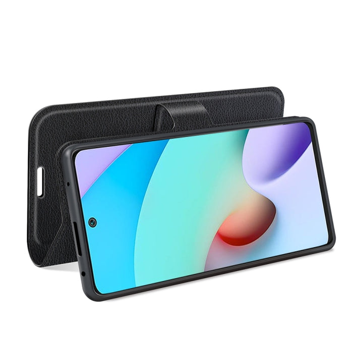 Para Xiaomi Redmi 10 Litchi Texture Funda protectora con tapa horizontal con soporte y ranuras para tarjetas y billetera, For Xiaomi Redmi 10