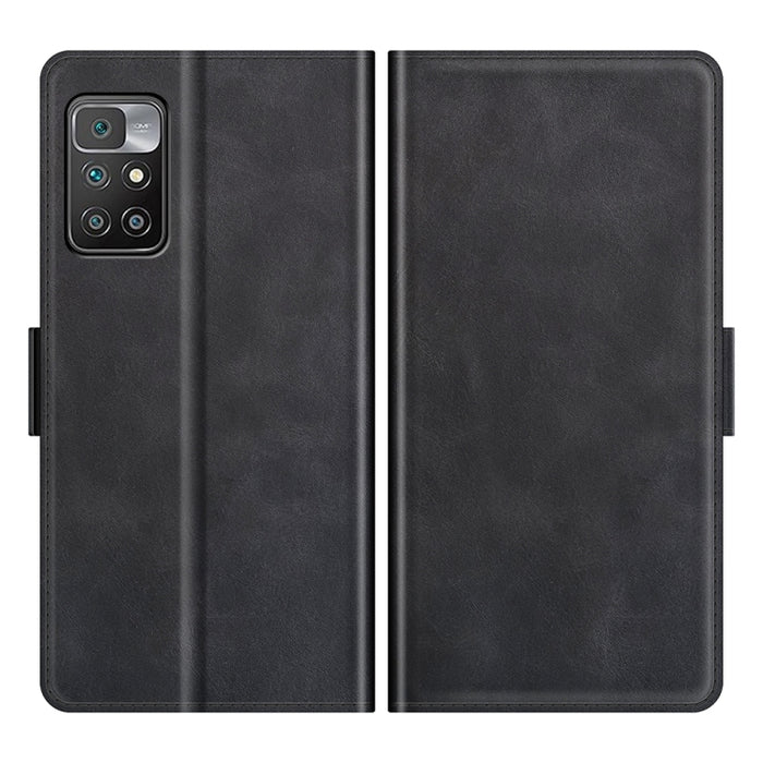 Para Xiaomi Redmi 10 Estuche de cuero con tapa horizontal con hebilla magnética de doble cara con soporte y ranuras para tarjetas y billetera, For Xiaomi Redmi 10
