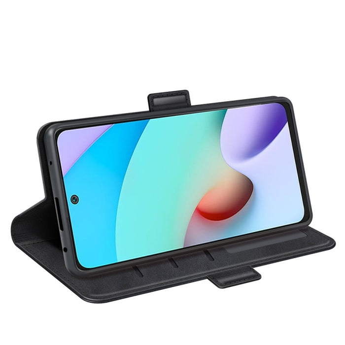 Para Xiaomi Redmi 10 Estuche de cuero con tapa horizontal con hebilla magnética de doble cara con soporte y ranuras para tarjetas y billetera, For Xiaomi Redmi 10