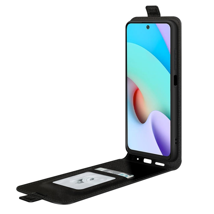 Para Xiaomi Redmi 10 R64 Texture Funda protectora de cuero con tapa vertical única con ranuras para tarjetas y marco de fotos, For Xiaomi Redmi 10