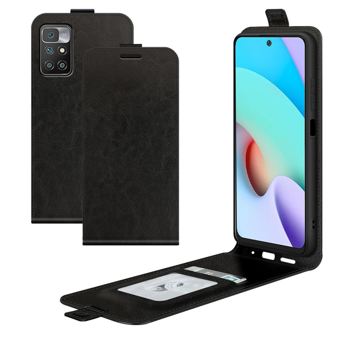 Para Xiaomi Redmi 10 R64 Texture Funda protectora de cuero con tapa vertical única con ranuras para tarjetas y marco de fotos, For Xiaomi Redmi 10