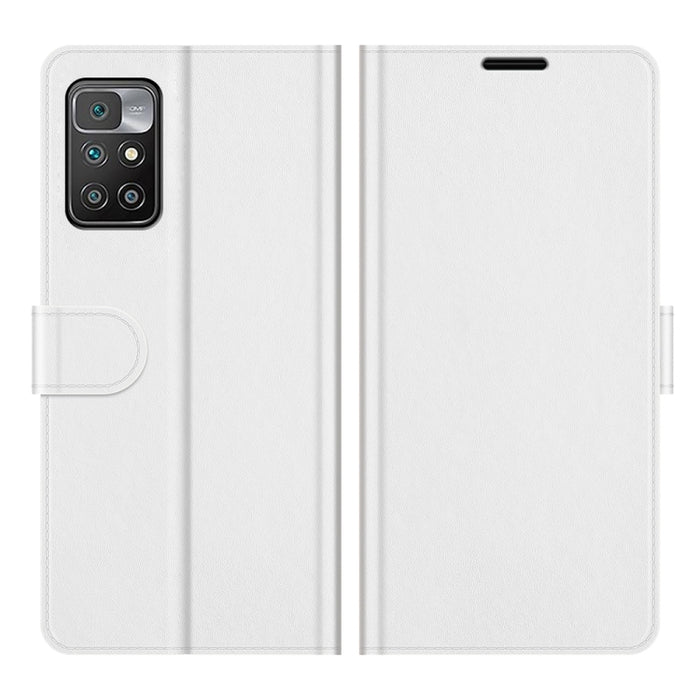 Para Xiaomi Redmi 10 R64 Texture Single Horizontal Flip Funda protectora con soporte y ranuras para tarjetas y billetera y marco de fotos, For Xiaomi Redmi 10